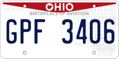 OH license plate GPF3406