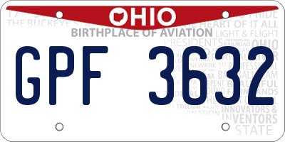 OH license plate GPF3632