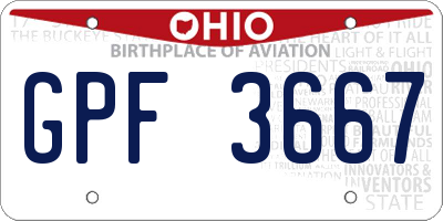 OH license plate GPF3667