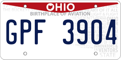 OH license plate GPF3904