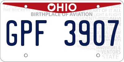 OH license plate GPF3907
