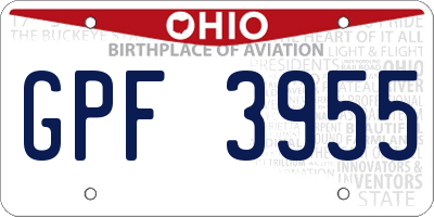 OH license plate GPF3955