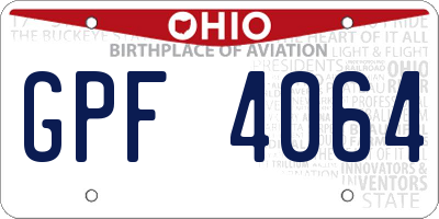 OH license plate GPF4064