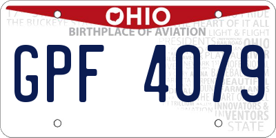 OH license plate GPF4079