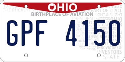 OH license plate GPF4150