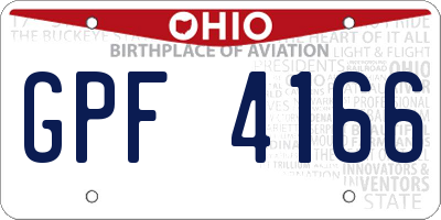 OH license plate GPF4166