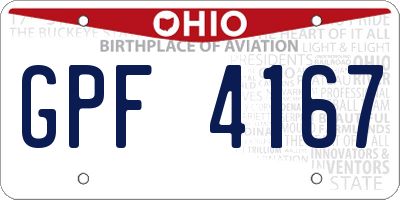 OH license plate GPF4167