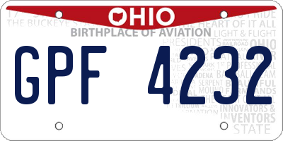 OH license plate GPF4232