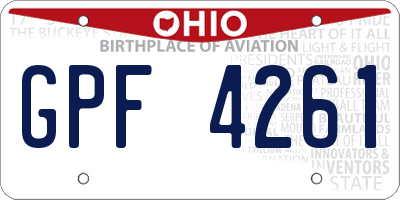 OH license plate GPF4261