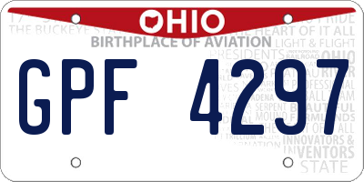 OH license plate GPF4297