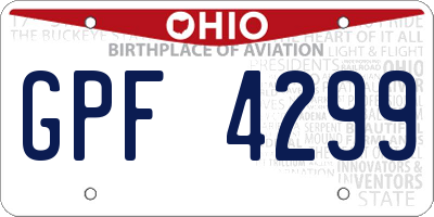 OH license plate GPF4299