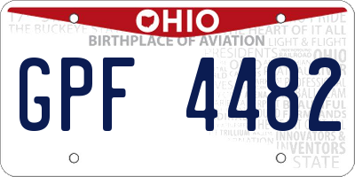 OH license plate GPF4482