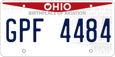 OH license plate GPF4484