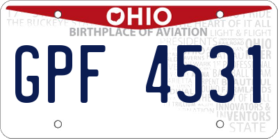 OH license plate GPF4531