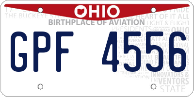 OH license plate GPF4556