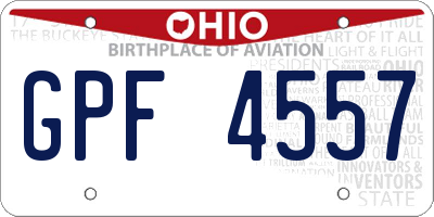 OH license plate GPF4557