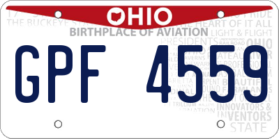 OH license plate GPF4559