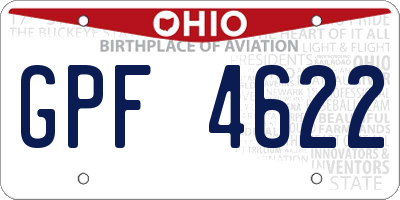 OH license plate GPF4622