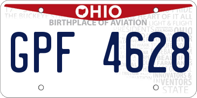 OH license plate GPF4628