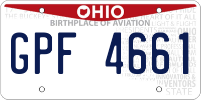 OH license plate GPF4661