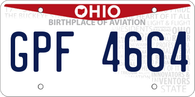OH license plate GPF4664
