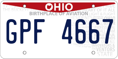 OH license plate GPF4667