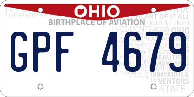 OH license plate GPF4679