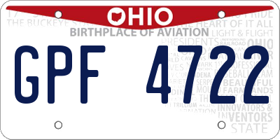 OH license plate GPF4722