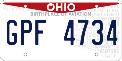OH license plate GPF4734