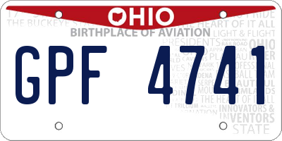 OH license plate GPF4741
