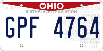OH license plate GPF4764