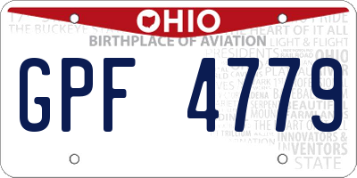 OH license plate GPF4779