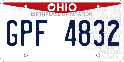 OH license plate GPF4832
