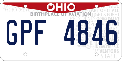 OH license plate GPF4846
