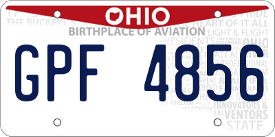 OH license plate GPF4856