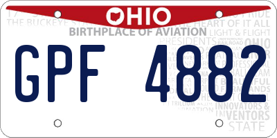 OH license plate GPF4882