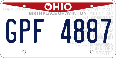OH license plate GPF4887