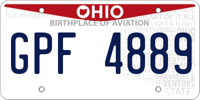 OH license plate GPF4889