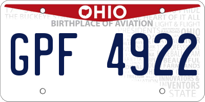 OH license plate GPF4922