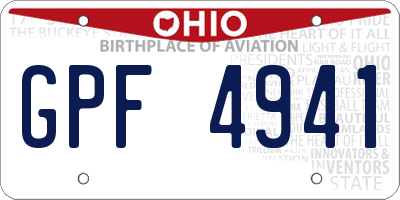 OH license plate GPF4941
