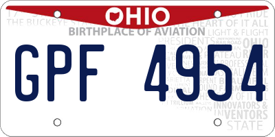 OH license plate GPF4954