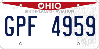 OH license plate GPF4959