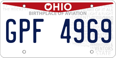 OH license plate GPF4969