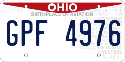 OH license plate GPF4976