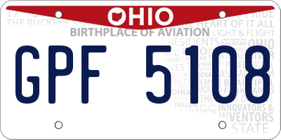 OH license plate GPF5108