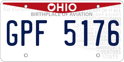 OH license plate GPF5176