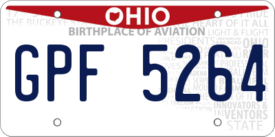 OH license plate GPF5264