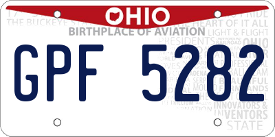 OH license plate GPF5282
