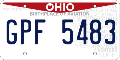 OH license plate GPF5483