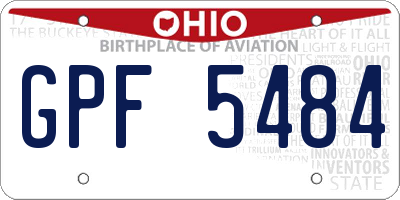 OH license plate GPF5484